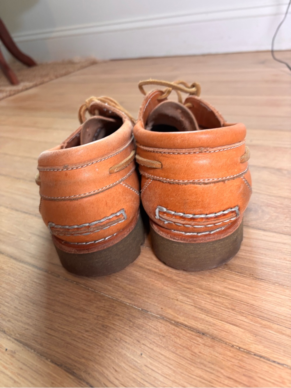 Timberland Men’s Handsewn Leather Camp Moc Boat Shoes Vibram Lug Sole 11.5 - Picture 8 of 8